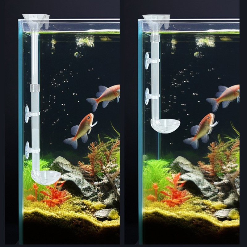 Aquarium Fish Variety - Aquarium-Acryl-Futterrohr, Anti-Ruf-Futtergerät-Design, transparenter Fischfutterspender, Futterspender für