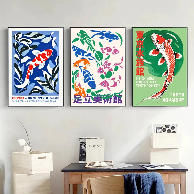 Retro Abstrakte Cartoon Japani – Fish In Aquarium Picture Bewertung und Preis